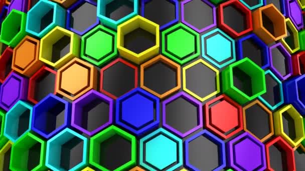 Background Hexagons Abstract Background Loop Created Animation — Stock Video