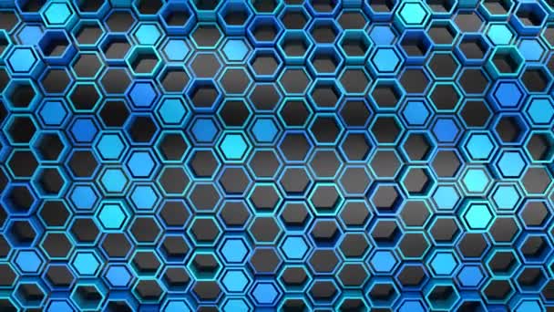 Background Hexagons Abstract Background Loop Created Animation — Stock Video