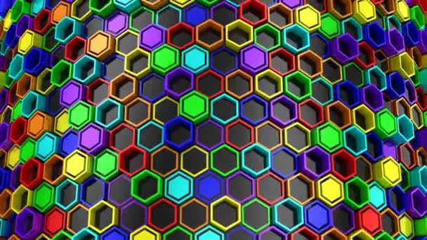 Background Hexagons Abstract Background Loop Created Animation — Stock Video