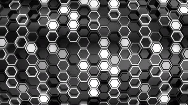 Antecedentes Hexágonos Fondo Abstracto Bucle Creado Animación — Vídeos de Stock