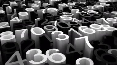 Sayıların arka plan. Arka plan, loop, 4 k, oluşturulan 3d animasyon