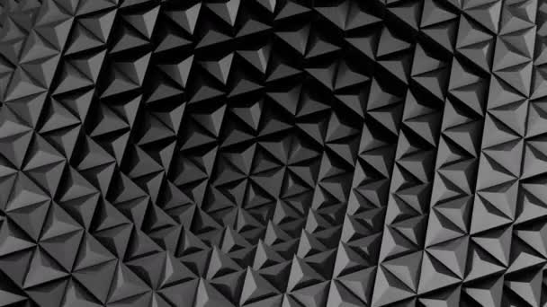 Трикутники Формується Хвилі Абстрактний Фон Петлі Створені Кбайт Анімація — стокове відео