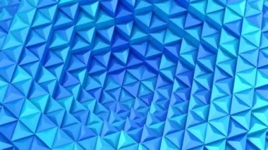 Üçgen bir dalga oluşur. Soyut arka plan, 2 1, döngü, 4 k, oluşturulan 3d animasyon