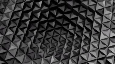 Üçgen bir dalga oluşur. Soyut arka plan, 2 1, döngü, 4 k, oluşturulan 3d animasyon