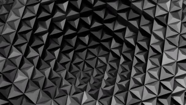 Dreiecke Bildeten Eine Welle Abstrakter Hintergrund Loop Erstellt Animation — Stockvideo