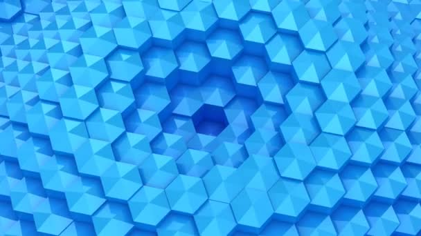 Hexagones Formaron Una Ola Fondo Abstracto Bucle 301 600 Cuadros — Vídeo de stock