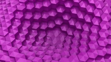 Altıgen yanarak bahislerin doğru bir dalga oluşur. Soyut arka plan, 2 1, döngü, 4 k, oluşturulan 3d animasyon