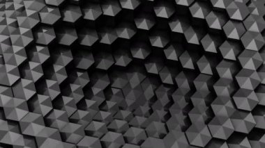 Altıgen yanarak bahislerin doğru bir dalga oluşur. Soyut arka plan, 2 1, döngü, 4 k, oluşturulan 3d animasyon