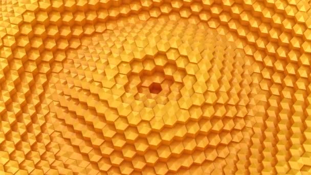 Hexagons Formed Wave Abstract Background Loop 301 600 Frames Created — Stock Video