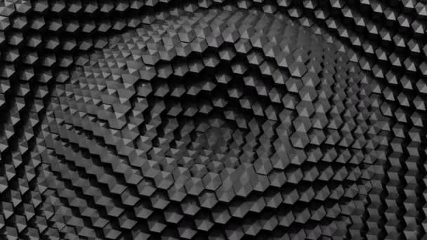 Hexagons Formed Wave Abstract Background Loop Created Animation — Stock Video