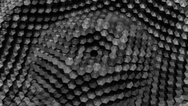 六角形は 波を形成します 抽象的な背景 ループ 301 600 フレーム で作成した アニメーション — ストック動画