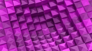 Kareler bir dalga oluşur. Soyut arka plan, 2 1, döngü, 4 k, oluşturulan 3d animasyon