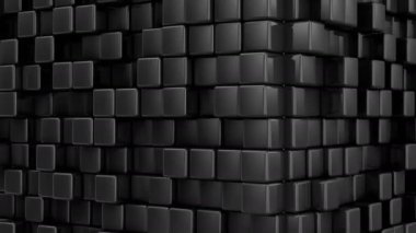 Kutuları bir küp oluşturur. Soyut arka plan, 2 1, döngü, 4 k, oluşturulan 3d animasyon