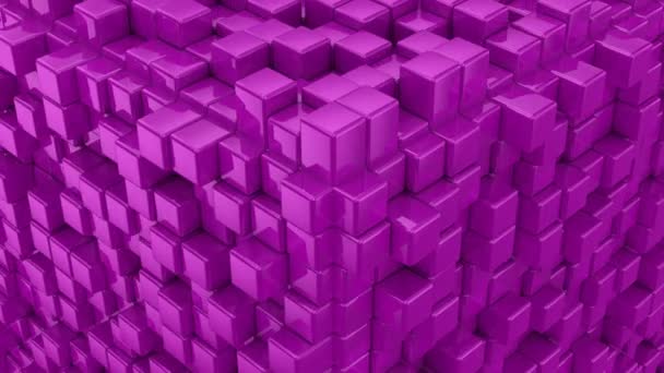 Boxes Form Cube Abstract Background Loop Created Animation — Stock Video