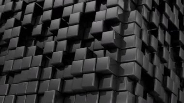 Kutuları bir küp oluşturur. Soyut arka plan, 2 1, döngü, 4 k, oluşturulan 3d animasyon