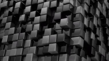 Kutuları bir küp oluşturur. Soyut arka plan, 2 1, döngü, 4 k, oluşturulan 3d animasyon