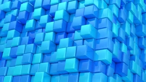 Boxes Form Cube Abstract Background Loop Created Animation — Stock Video