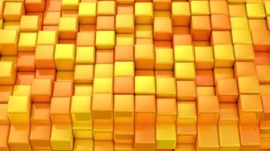 Kutuları bir küp oluşturur. Soyut arka plan, 2 1, döngü, 4 k, oluşturulan 3d animasyon