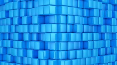 Kutuları bir küp oluşturur. Soyut arka plan, 2 1, döngü, 4 k, oluşturulan 3d animasyon