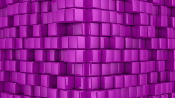 Cajas Forman Cubo Fondo Abstracto Bucle Creado Animación — Vídeo de stock