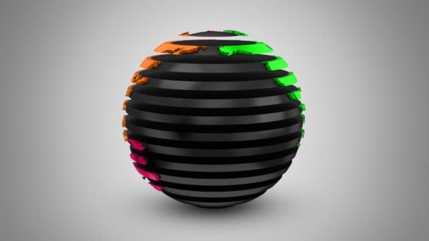 Rotation progressive de la Terre. Fond gris, 2 en 1, boucle (151-600 images), créé en 4K, alpha mat, animation 3d 