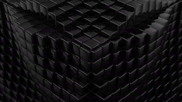 Caselle Formano Cubo Astratto Sfondo Loop Creato Animazione — Video Stock