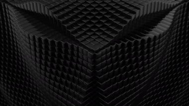 Kutuları bir küp oluşturur. Soyut arka plan, 2 1, döngü, 4 k, oluşturulan 3d animasyon