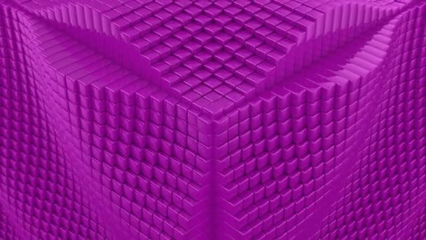 Boxes Form Cube Abstract Background Loop Created Animation — Stock Video