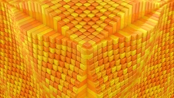 Boxes Form Cube Abstract Background Loop Created Animation — Stock Video