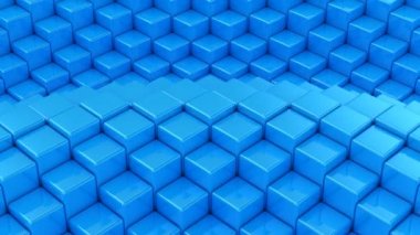 Kutuları bir dalga oluşur. Soyut arka plan, 2 1, döngü, 4 k, oluşturulan 3d animasyon