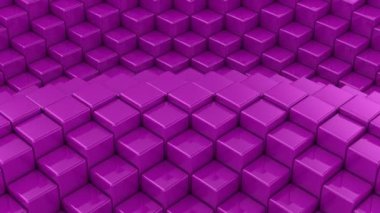 Kutuları bir dalga oluşur. Soyut arka plan, 2 1, döngü, 4 k, oluşturulan 3d animasyon