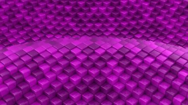 Kutuları bir dalga oluşur. Soyut arka plan, 2 1, döngü, 4 k, oluşturulan 3d animasyon