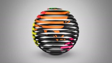 Dünya'nın dönme. 4 k içinde oluşturulan gri arka plan, 2 1, döngü, Alfa mat, 3d animasyon