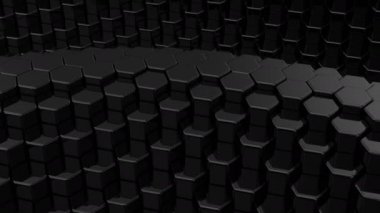 Altıgen yanarak bahislerin doğru bir dalga oluşur. Soyut arka plan, 2 1, döngü, 4 k, oluşturulan 3d animasyon