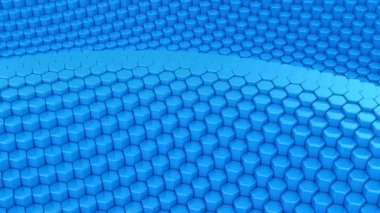 Altıgen yanarak bahislerin doğru bir dalga oluşur. Soyut arka plan, 2 1, döngü, 4 k, oluşturulan 3d animasyon