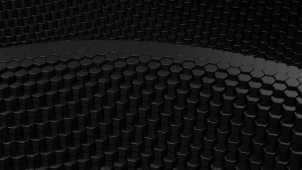 Шестиугольники Сформировали Волну Абстрактный Фон Loop Созданная Анимация — стоковое видео