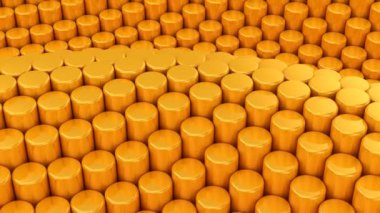 Silindir bir dalga oluşur. Soyut arka plan, 2 1, döngü, 4 k, oluşturulan 3d animasyon