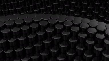 Silindir bir dalga oluşur. Soyut arka plan, 2 1, döngü, 4 k, oluşturulan 3d animasyon