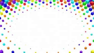 Kutuları bir dalga oluşur. Arka plan, 3 1, 4 k içinde oluşturulan, Alfa mat, 3d animasyon