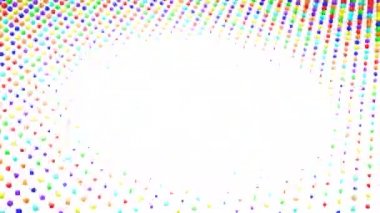 Küreler bir dalga oluşur. Arka plan, 3 in 1, Alfa mat, oluşturulan 4k, 3d animasyon