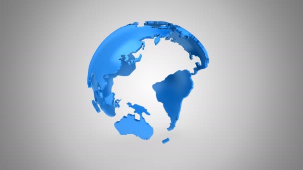 地球の回転 で作成したループ 151 600 フレーム 灰色の背景 アルファ マット アニメーション — ストック動画
