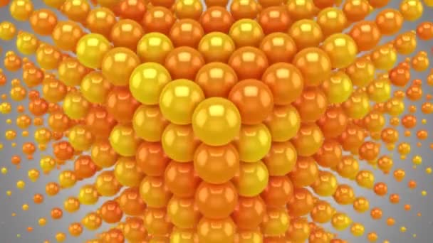 Spheres Formed Wave Space Abstract Background Alpha Matte Loop Created — Stock Video