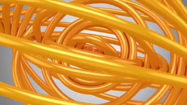 Hintergrund Der Rotierenden Ringe Grauer Hintergrund Alpha Matt Loop Erstellt — Stockvideo