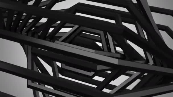 Contexte des hexagones rotatifs. Fond gris, 2 en 1, alpha mat, boucle, créé en 4K, animation 3d 