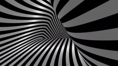 Tünelin içine giriyoruz. Soyut arkaplan, döngü, 4K, 3d animasyonda oluşturuldu