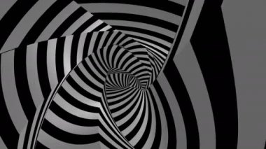 Tünelin içine giriyoruz. Soyut arkaplan, döngü, 4K, 3d animasyonda oluşturuldu