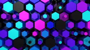 Altıgen yanarak bahislerin doğru arka plan. Arka plan, loop, 4 k, oluşturulan 3d animasyon