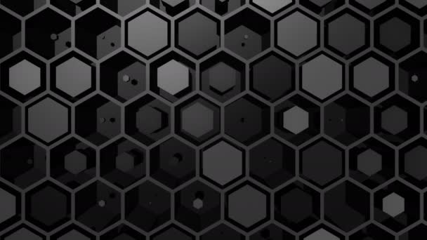 Contexte Des Hexagones Fond Abstrait Boucle Créé Animation — Video