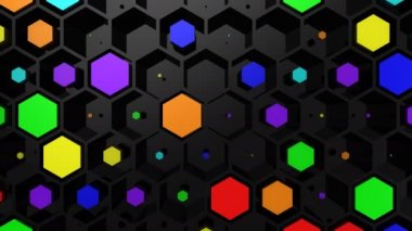 Altıgen yanarak bahislerin doğru arka plan. Arka plan, loop, 4 k, oluşturulan 3d animasyon