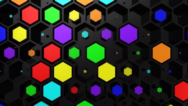 Contexte Des Hexagones Fond Abstrait Boucle Créé Animation — Video